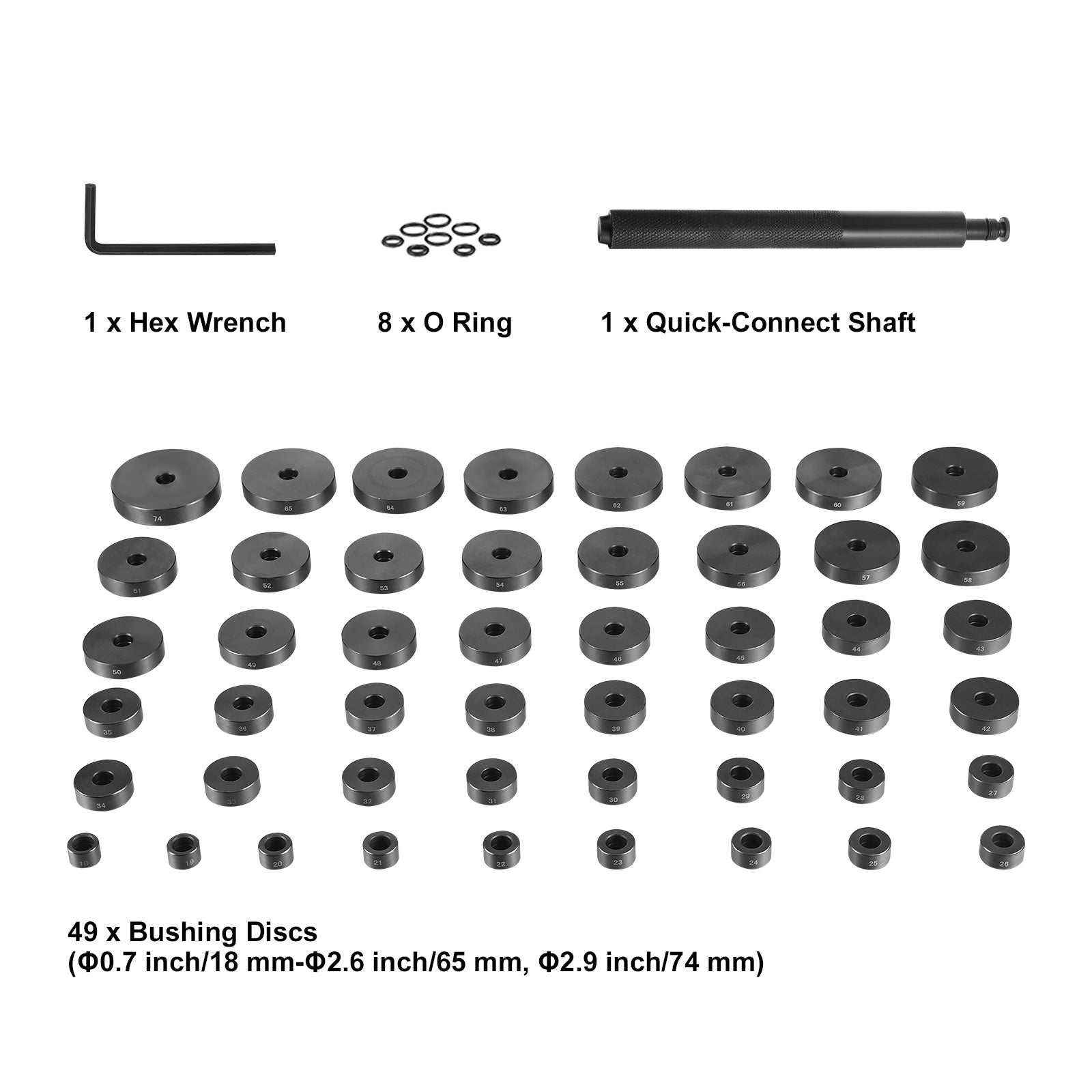 52 Pcs Custom Bushing Press Kit Transmission Wheel Bearing Race Seal Kit