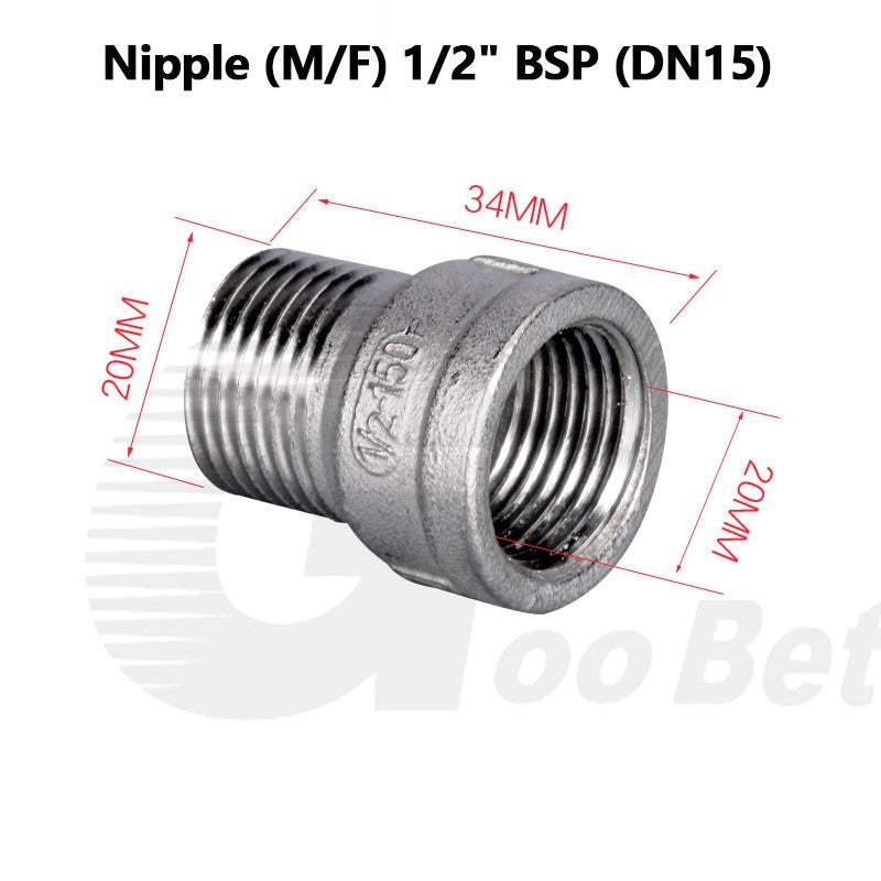 BSP Threaded Stainless Steel Pipe Fittings 304 — Elbow, Tee, Nipple, Socket & More