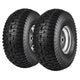 2-Pack 15x6-6" Lawn Tractor Tires – Turf Pneumatic with Rims, 3" Centered Hub, 16 Adapters