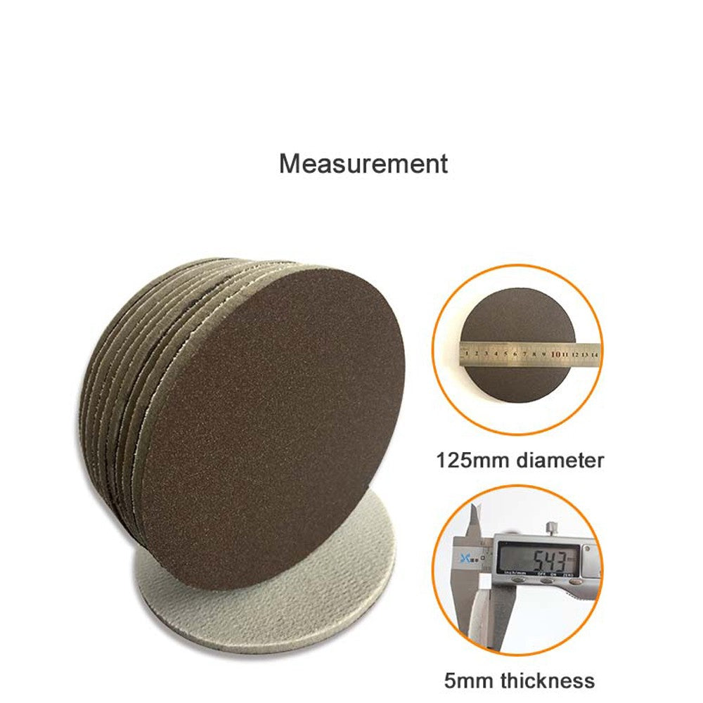 5 Inch（125mm）Hook & Loop Sponge Sandpaper Red Sanding Discs 300 Grit - 2000 Grit