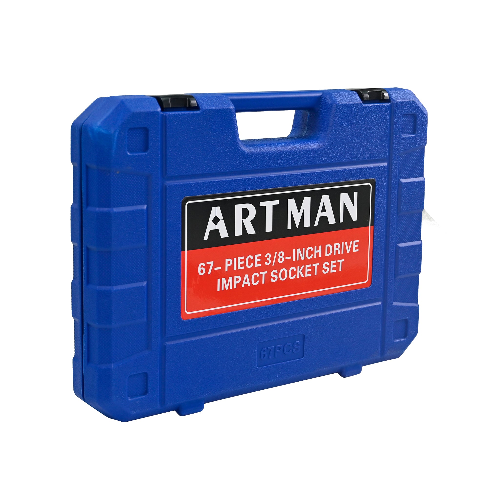 67‑Piece Air Tool & Accessories Kit — Long/Short Sockets, Extensions, Ratchet Wrenches, Quick Couplings, Black & Blue