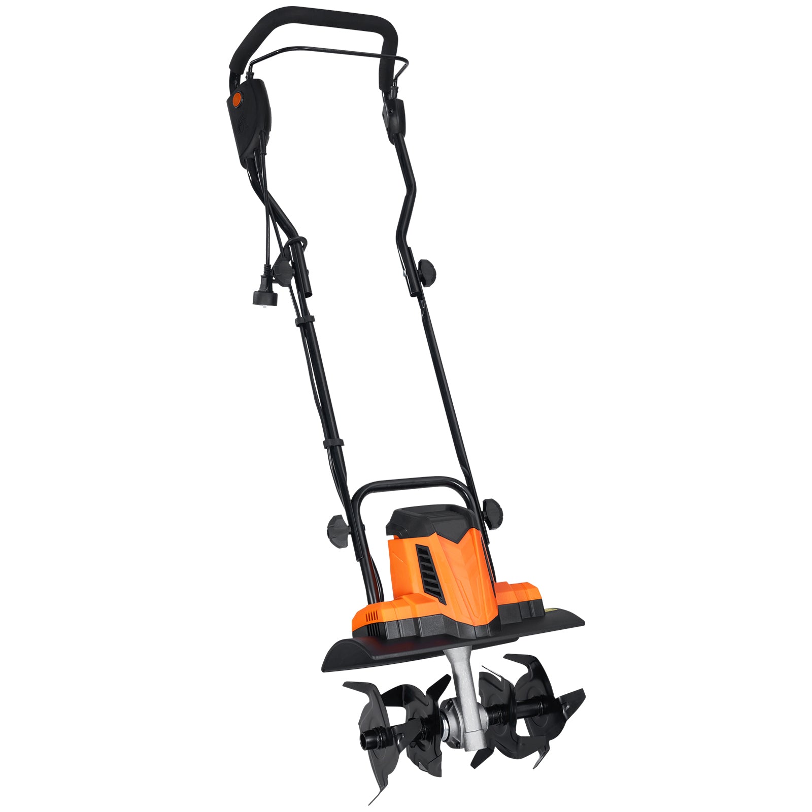 10 Amp Electric Tiller, 14" Tilling Width 3.94" Tilling Depth Corded Electric Tiller/Cultivator, Steel Mn Tines, Rototiller for Garden Lawn Soil Digging