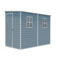 4x8ft Outdoor Storage Shed with Floor Resin shed with Two-Window, Waterproof ,Lockable Doors for Patio,Yard,Lawn --Gray