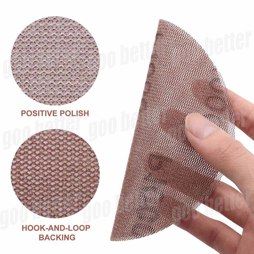 150mm Mesh Sanding Discs — P80 to P400 Grit 6‑Inch Hook & Loop Sandpaper 25/50 Pack