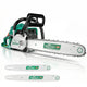 62CC 2-Stroke 14"+20" Gasoline Chainsaw Power Engine Wood Cutting Gas Chain Saw