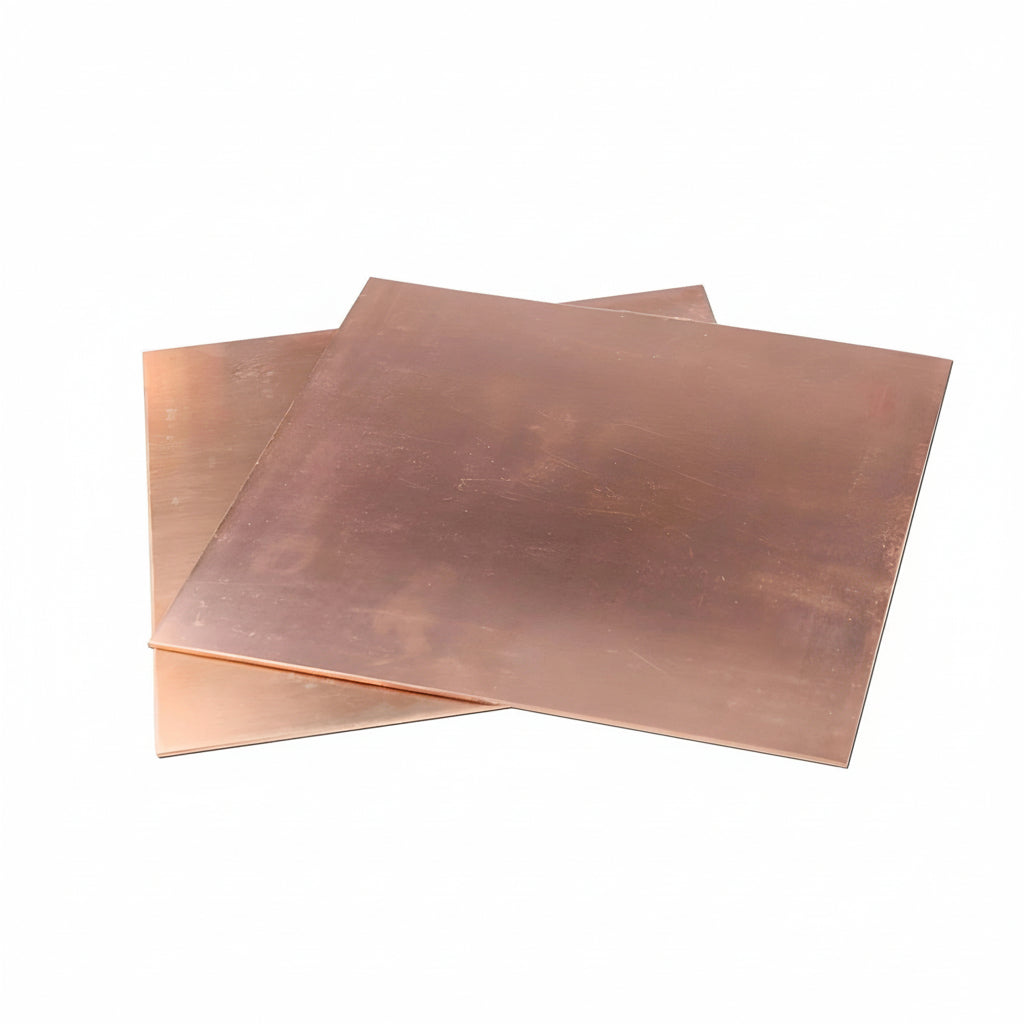 homediyer c17200 copper beryllium alloy sheet plate, 0.1mm-3mm thick 100-300mm width white background product photo