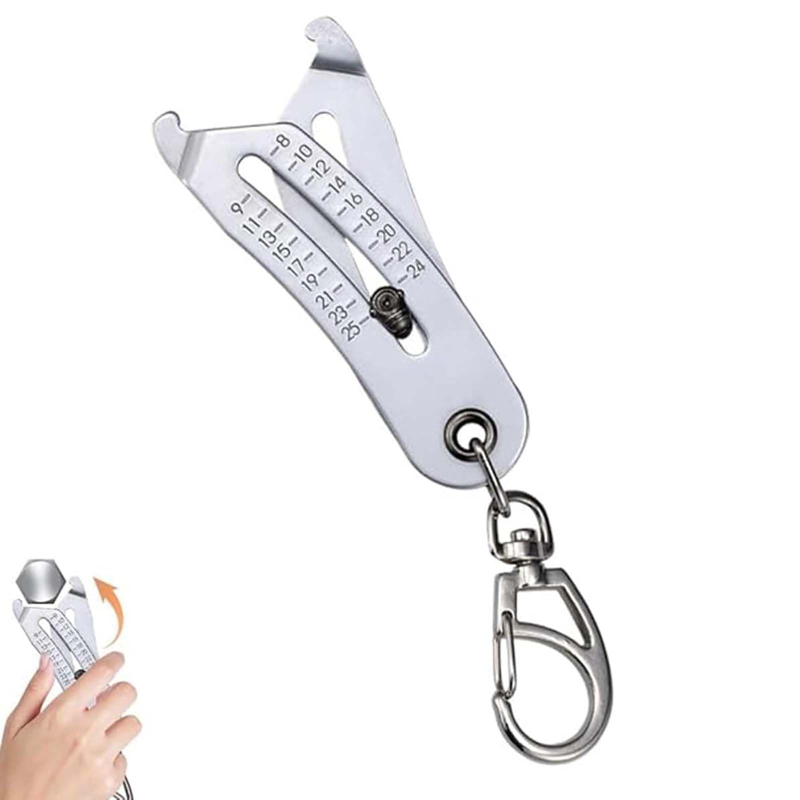 Precision thread bolt size finder checker Keychain, for quick and easy manual measurement - HomeDIYer