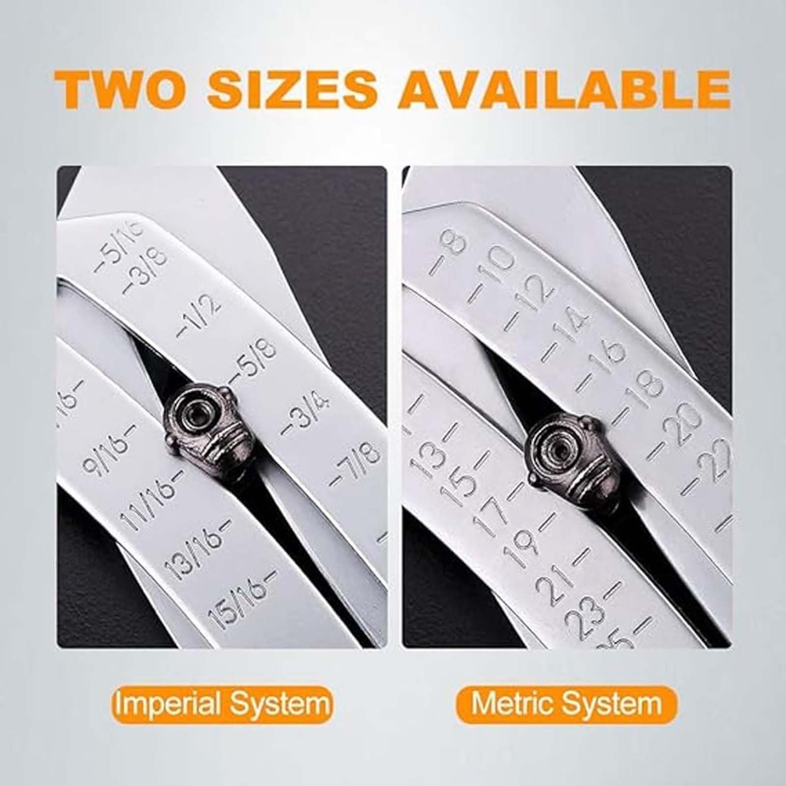 Precision thread bolt size finder checker Keychain, for quick and easy manual measurement - HomeDIYer
