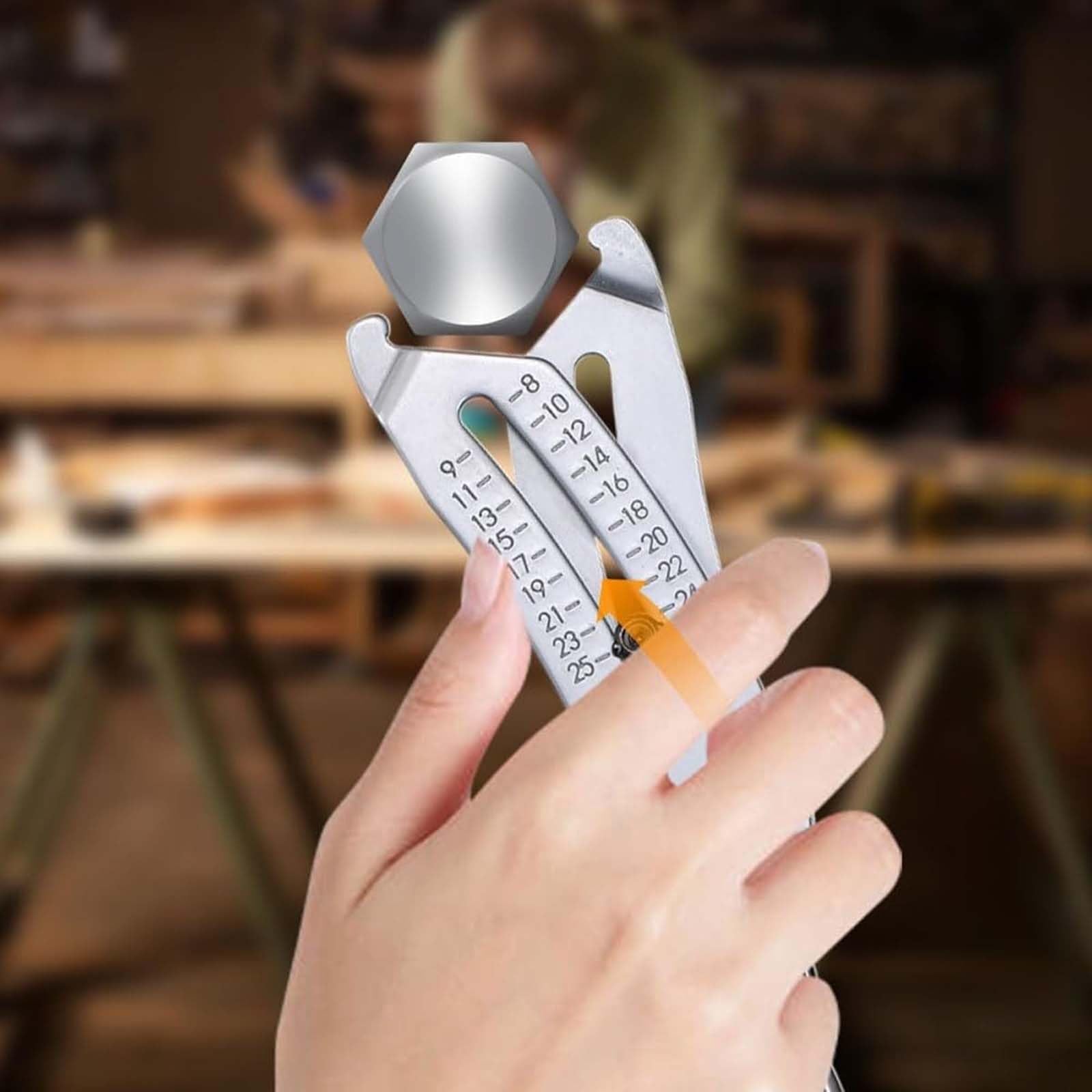 Precision thread bolt size finder checker Keychain, for quick and easy manual measurement - HomeDIYer