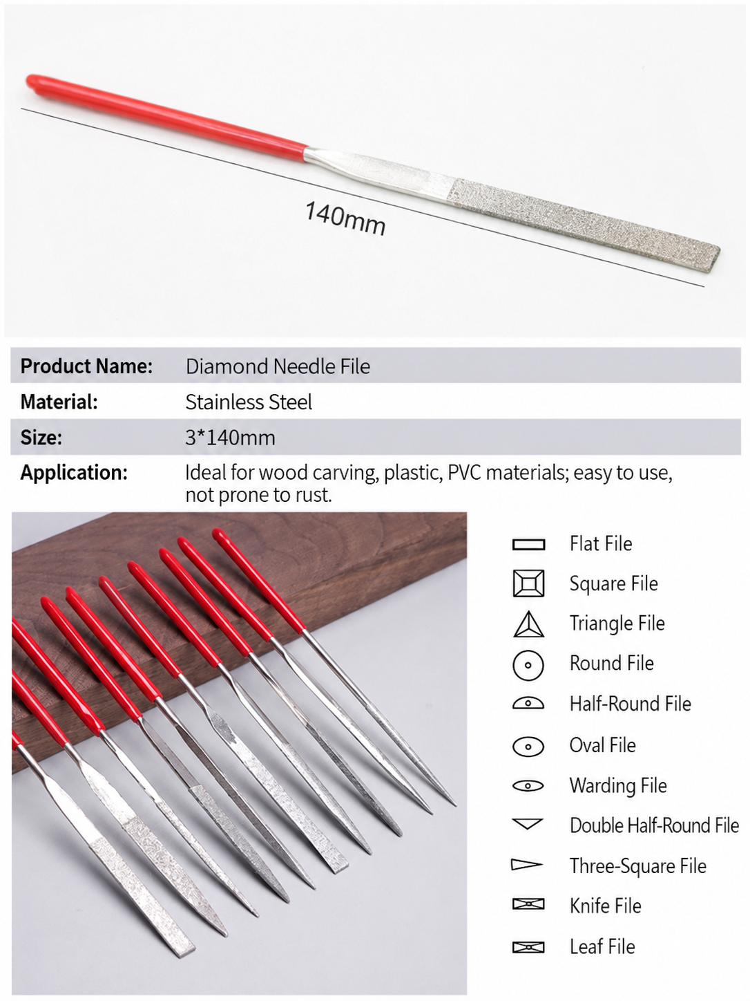 Guitar Fret & Nut Polishing File Set – 10-Piece Fretboard Groove Polishing Kit with Optional Add-Ons