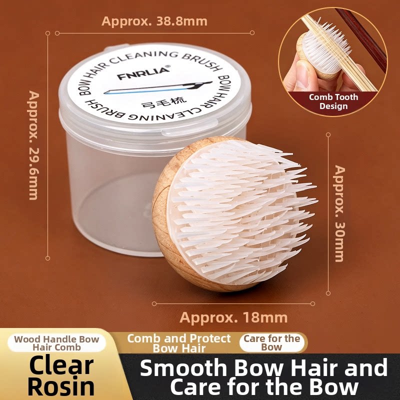 Violin & Erhu Bow Hair Comb – Rosin Removal Brush & Bow Cleaning Tool for String Instruments