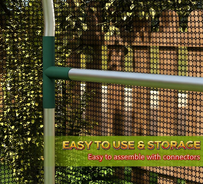 Plant Cage,Plant Protection Tent,Galvanized Steel Crop Cage,with Zippered Door