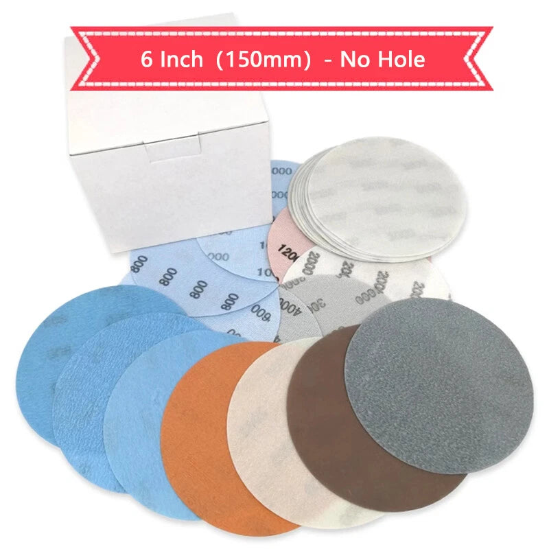 FV Soft Film Sandpaper 125mm/150mm Wet and Dry Sanding Discs 600 - 5000 Grit