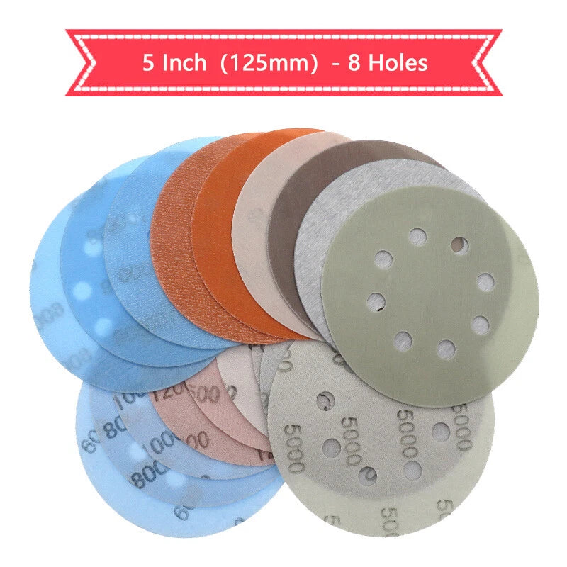 FV Soft Film Sandpaper 125mm/150mm Wet and Dry Sanding Discs 600 - 5000 Grit