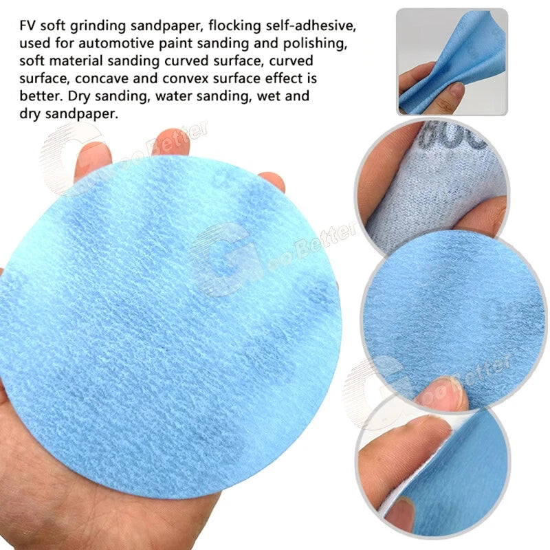 FV Soft Film Sandpaper 125mm/150mm Wet and Dry Sanding Discs 600 - 5000 Grit
