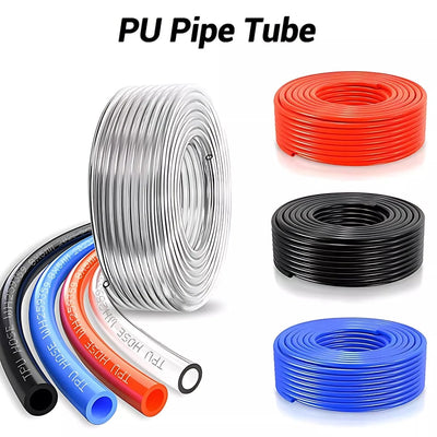 Polyurethane Flexible Tubing Pneumatic PU Pipe Tube Hose - Air Chemical Fuel Oil Length 1 m