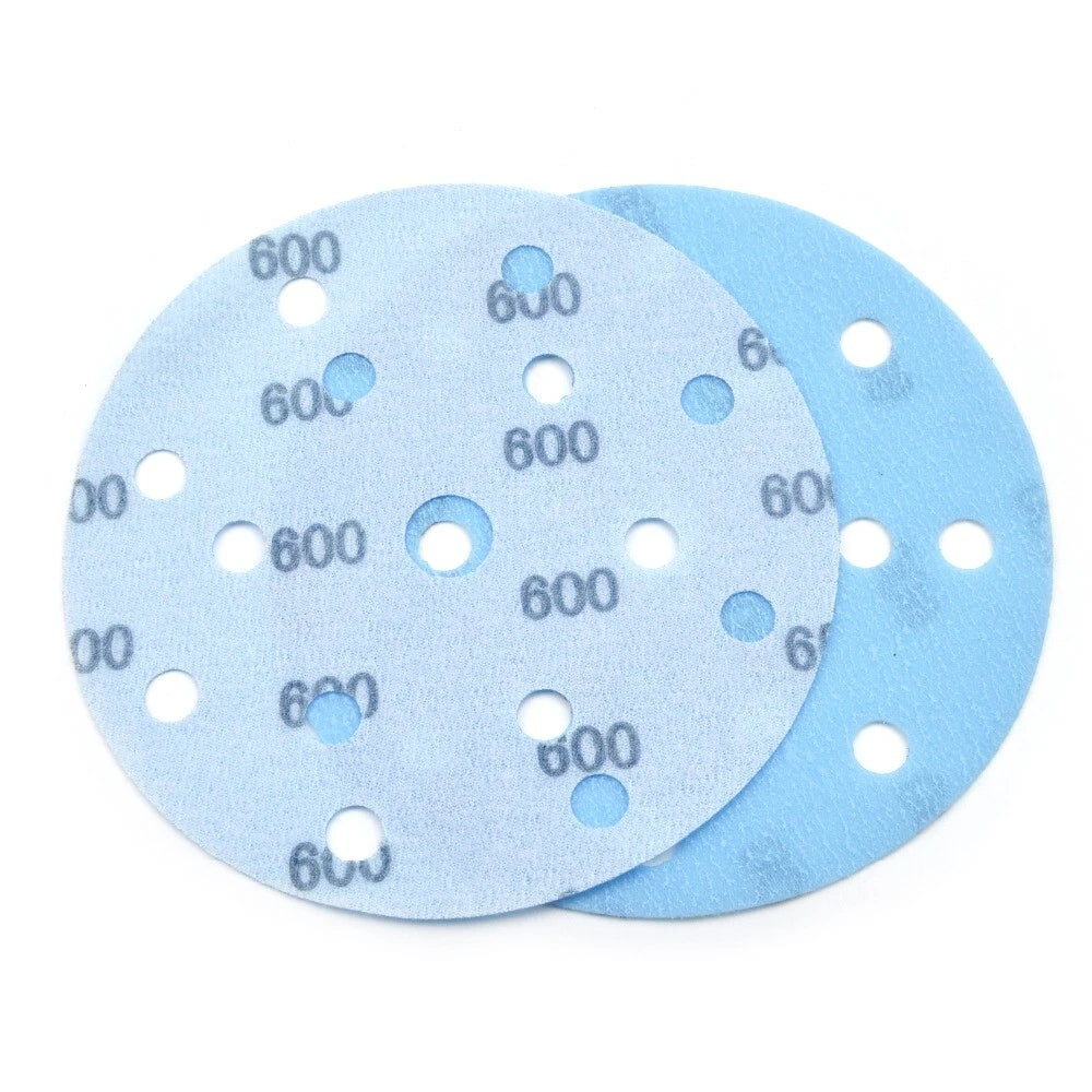 150mm 15 Hole 600~5000 Grit Wet/Dry Sanding Discs 5Inch Sandpaper Hook&Loop Pads
