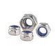 10Pcs Carbon Steel Nickel Plated Hex Nylon Lock Nuts M2 M2.5 M3 M4 M5 M6 M8