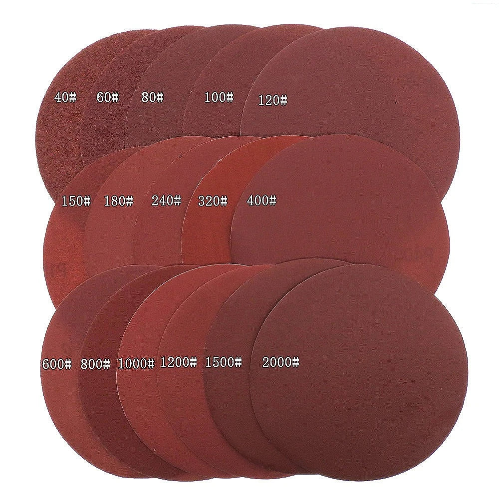 1" to 7" Inch Dry Sanding Discs Pads Hook & Loop Sandpaper Pads 40-2000 Grit