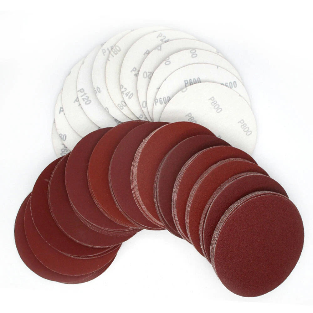 Red Hook and Loop Sanding Disc Orbital Sandpaper Pad 40-2000 Grit 3 4 5 6 7 inch