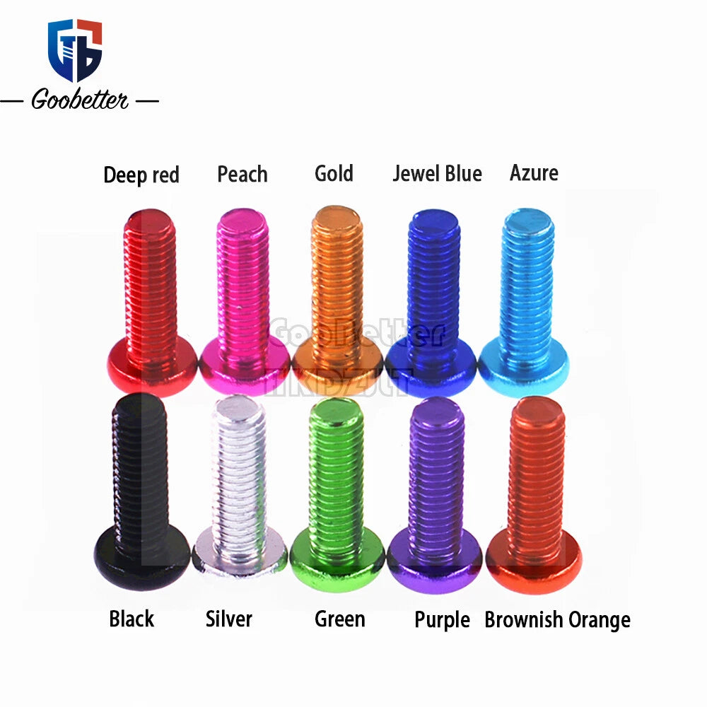 M3.5 Hex Socket Pan Head Screws — Color Anodized Aluminum Alloy, Multiple Lengths