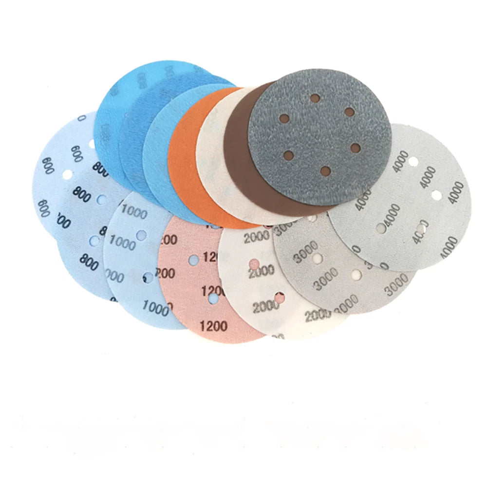 6 Inch 150mm FV Sanding Discs 600-5000 Grit Orbital Sander Pads 6 Hole Sandpaper