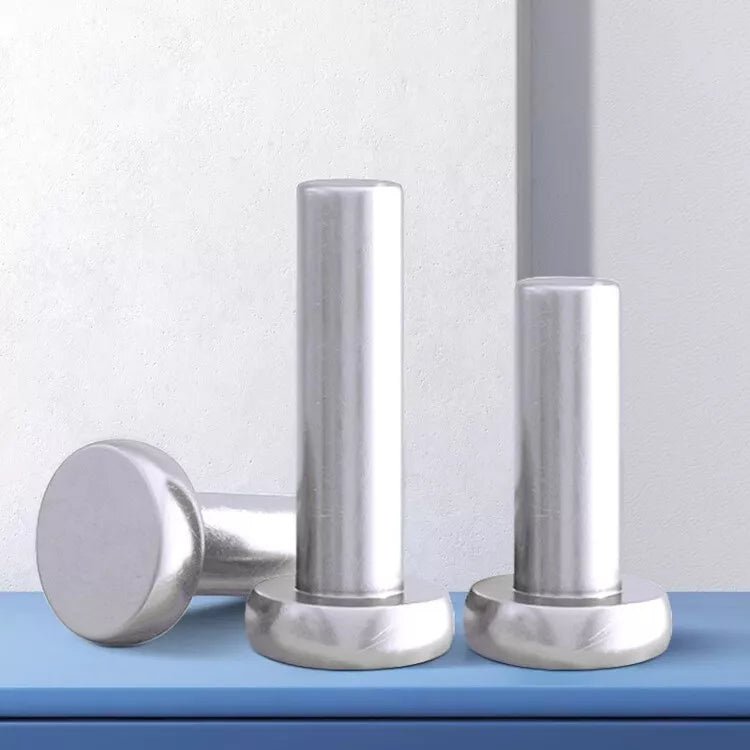 Aluminium Flat Head Solid Rivets Diameter 2mm, 3mm, 4mm, 5mm, 6mm, 8mm Rivet M5 - M8(10pcs) - HomeDIYer