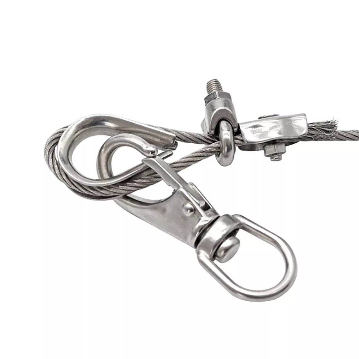 304 Stainless Steel Swivel Eye Snap Hooks M4 M5 M6 M7 - HomeDIYer