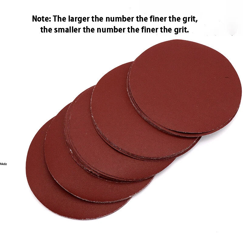 125mm 5"/150mm 6 Inch Sanding Grinding Pads Discs Sandpaper 80-1000# Hook & Loop