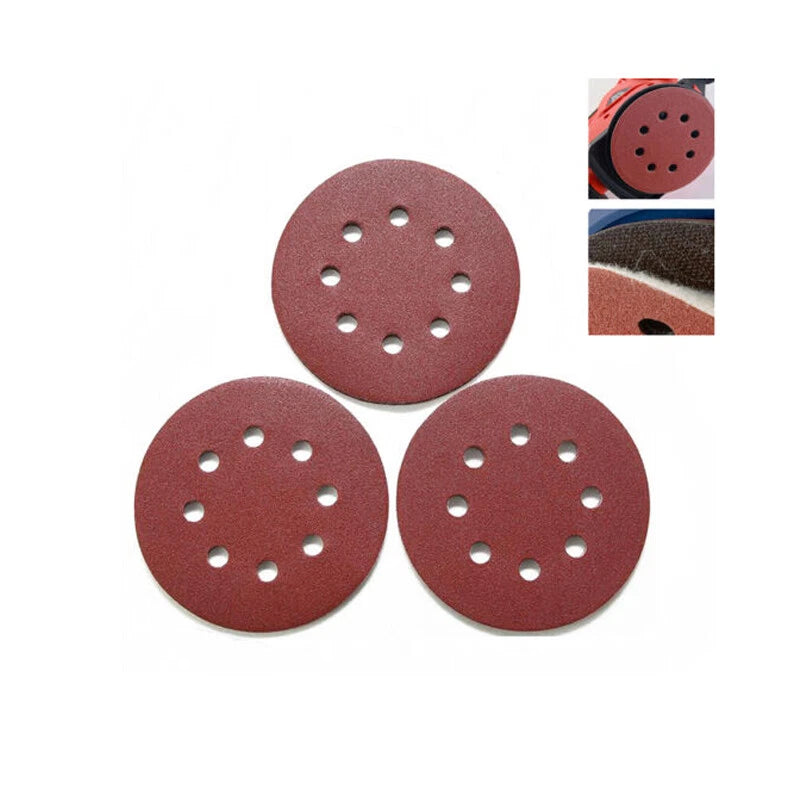 9" 225mm 8 Hole Sanding Discs Hook & Loop Sandpaper Pads Orbital 40-2000 Grit