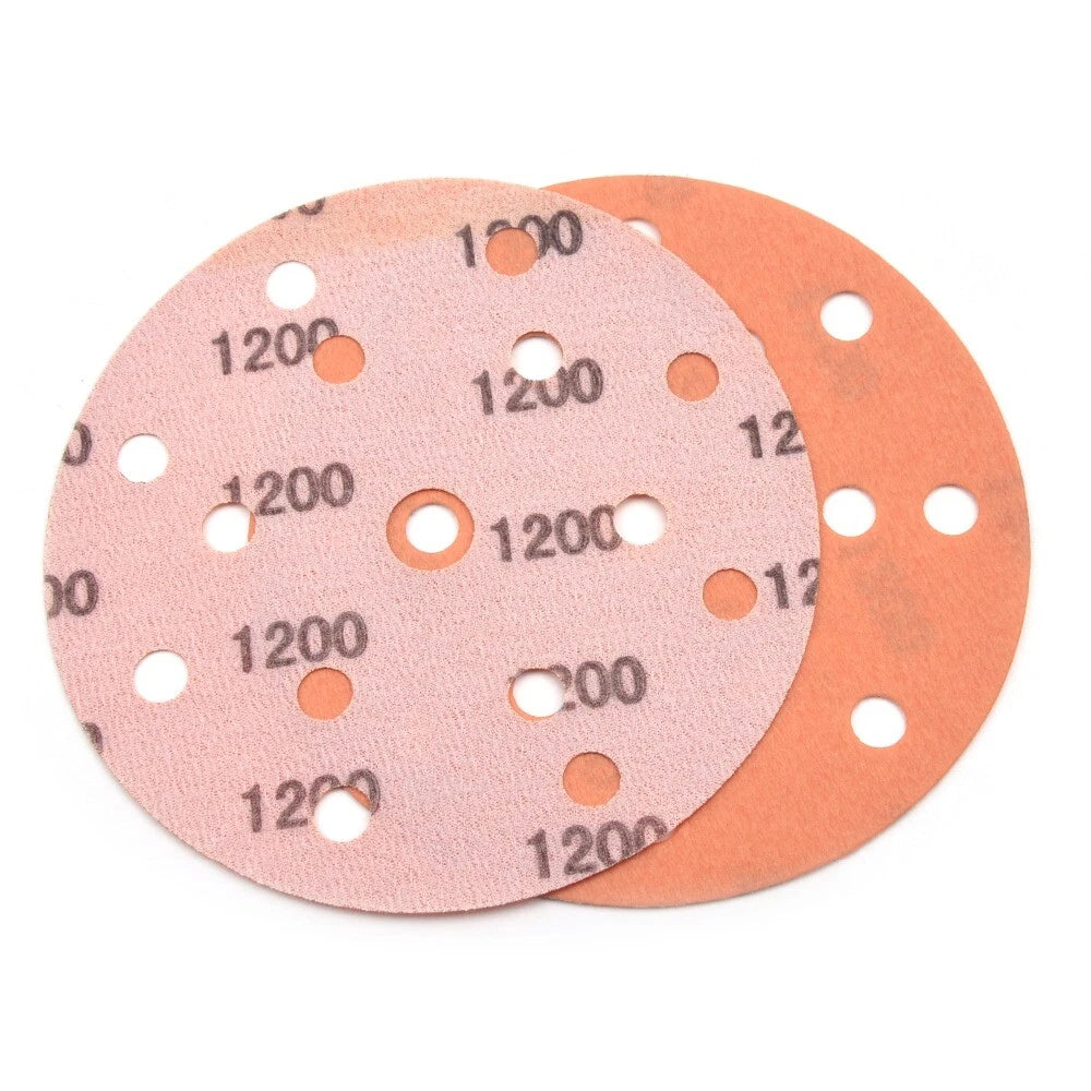 150mm 15 Hole 600~5000 Grit Wet/Dry Sanding Discs 5Inch Sandpaper Hook&Loop Pads