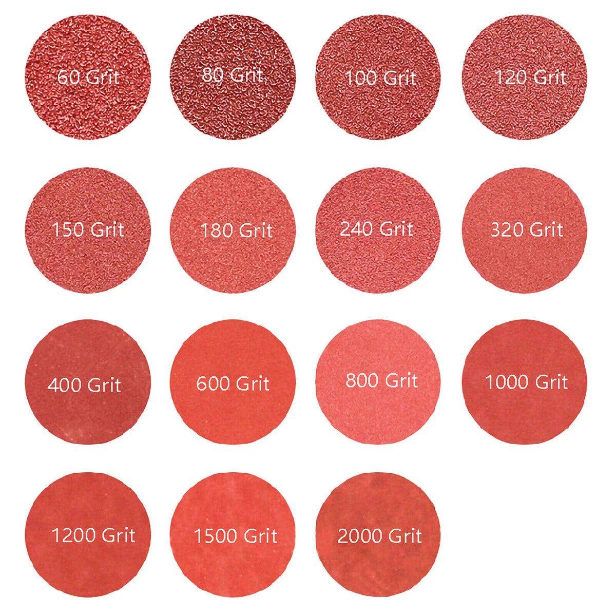Hook & Loop Sanding Discs 3"-7" Grit 60 - 2000 Abrasive Grinding Sandpaper