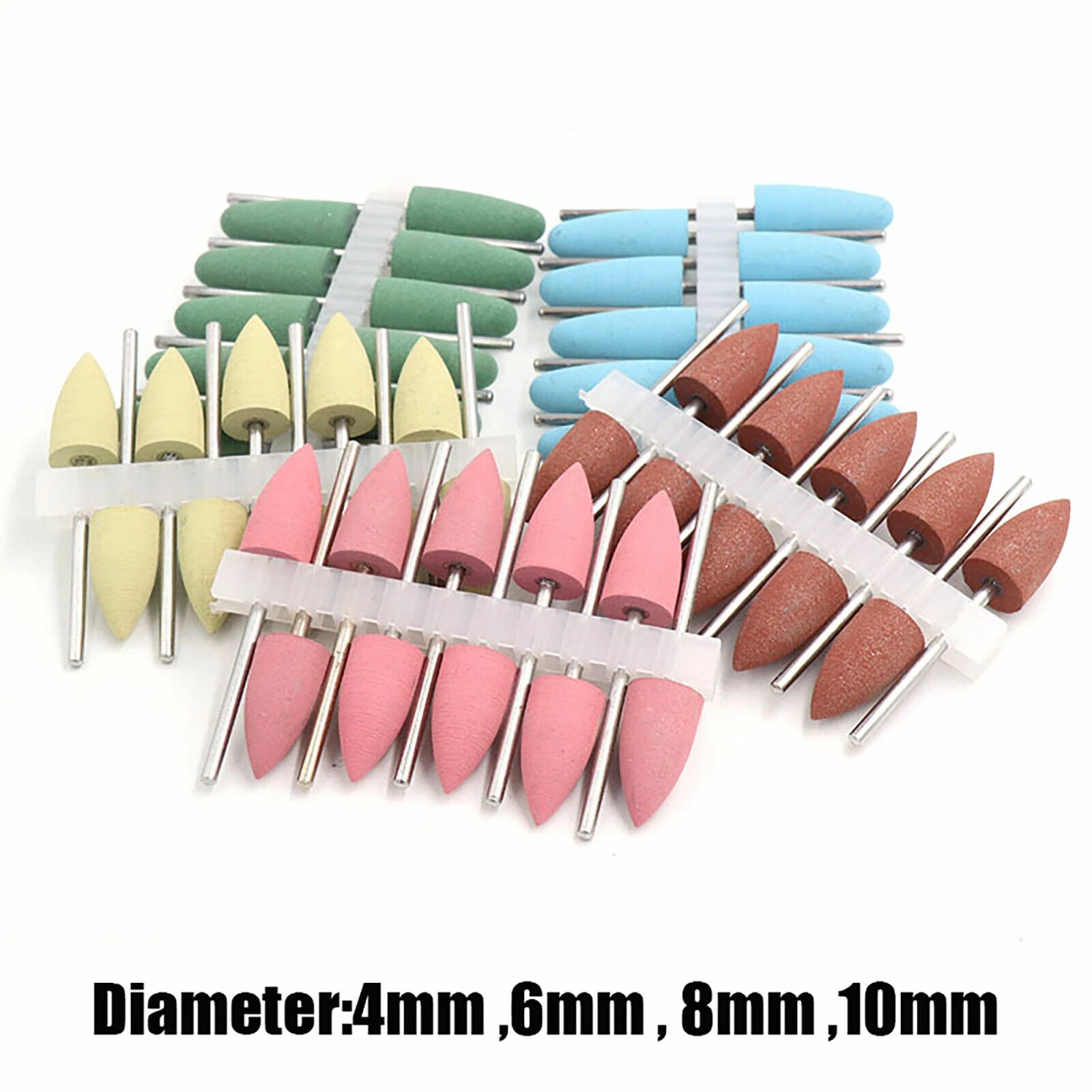 Dental Silicone Rubber Polishers Burs Grinding Heads 2.35mm HP Shank Drill Rotary Dentist Tool Dental Lab Instrument - HomeDIYer