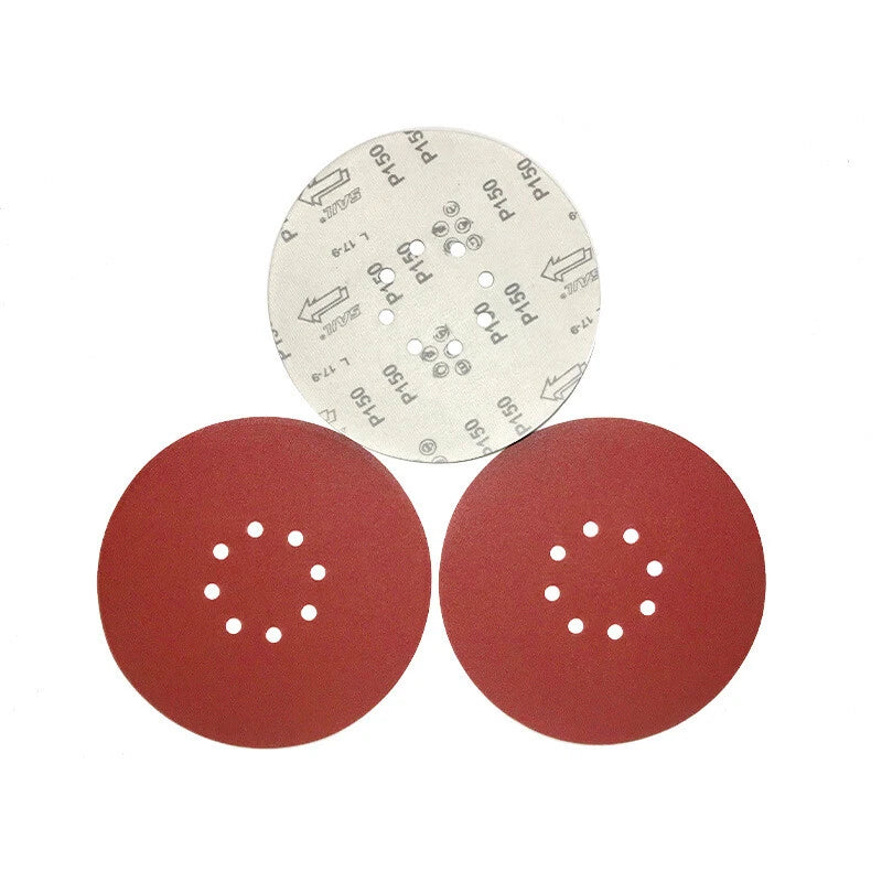 9" 225mm 8 Hole Sanding Discs Hook & Loop Sandpaper Pads Orbital 40-2000 Grit