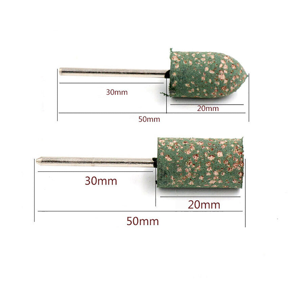 Rubber Grinding Head 2.35/3mm Shank Bullet/cylindrical/T Type Grinding Buffing Wheel Polishing Burr Metal Wood Jade Stone