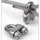 A2 Stainless Steel Wire Rope Grips Clamps U Bolts Heavy Duty Steel Metal M2-M20 10Pcs