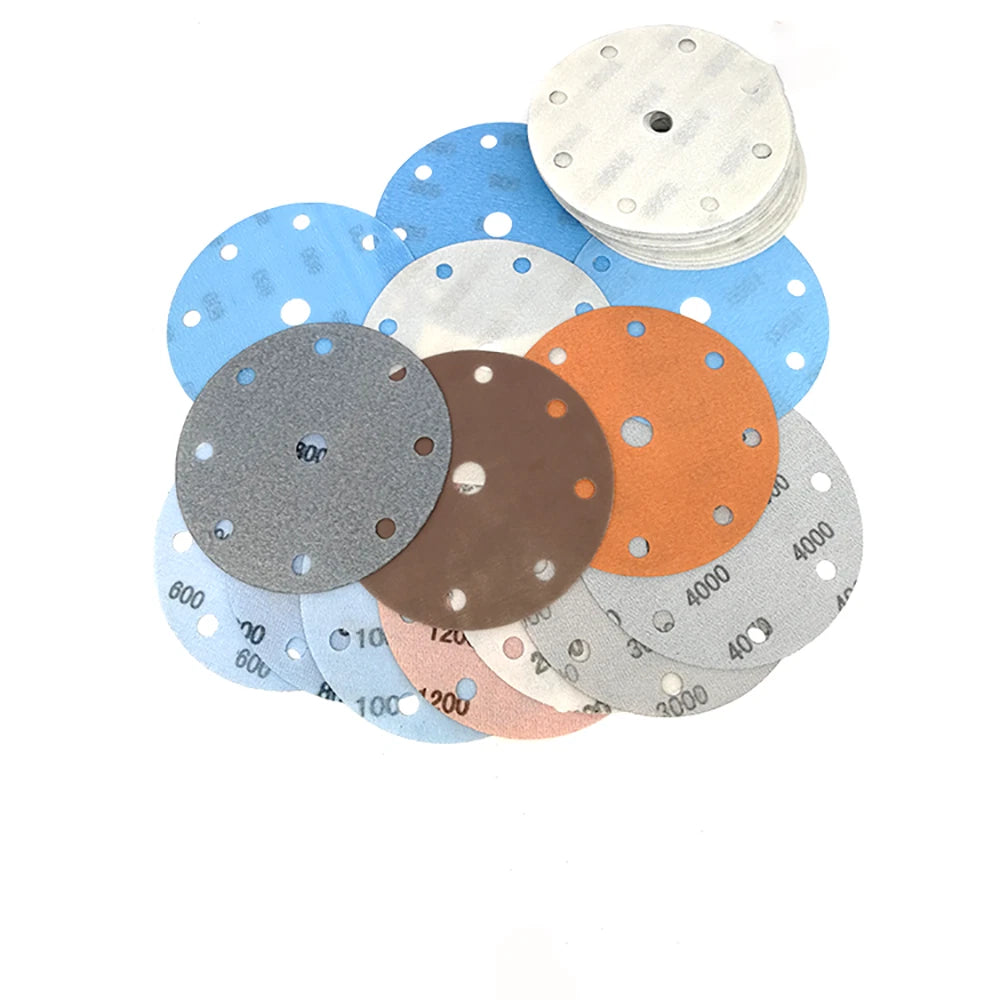 6 Inch 150mm FV Sanding Discs 600-4000 Grit Orbital Sander Pads 9 Hole Sandpaper