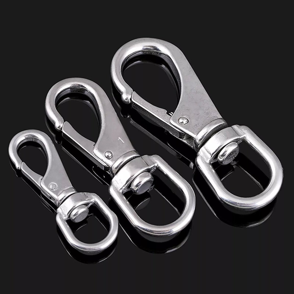 304 Stainless Steel Swivel Eye Snap Hooks M4 M5 M6 M7 - HomeDIYer