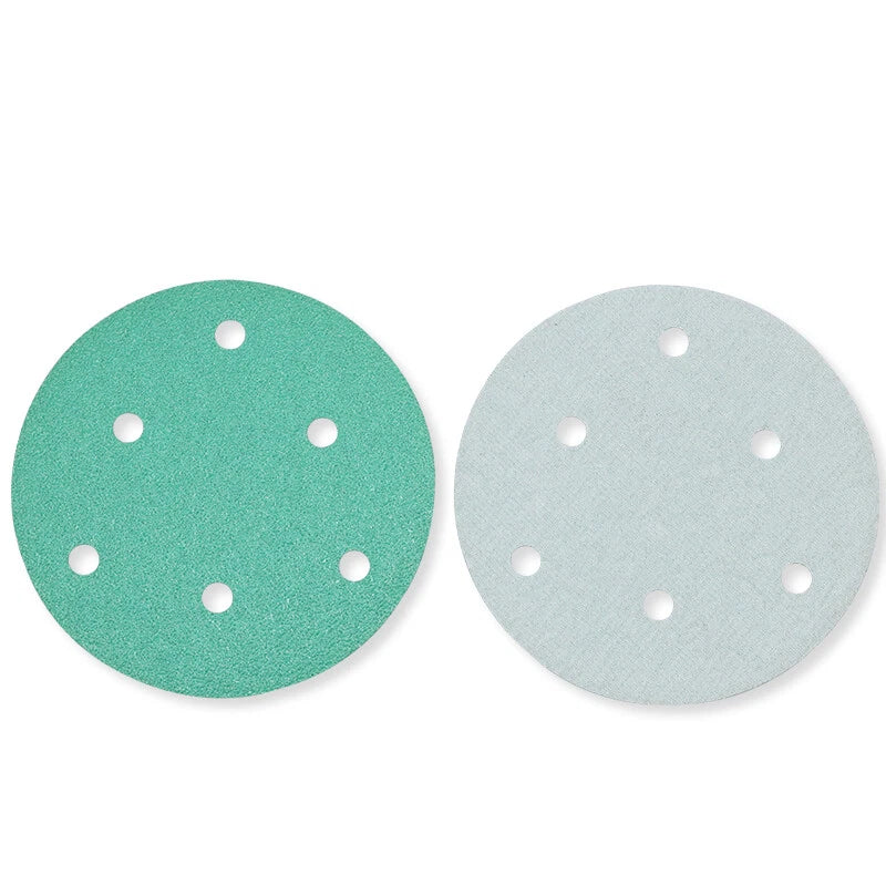 125mm Wet and Dry Sanding Discs 5" Sandpaper Hook and Loop Pads 6 Hole 80#-800#