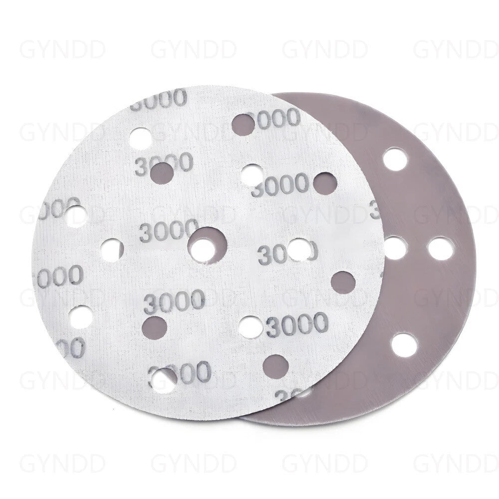 150mm Sanding Discs 6/9/15/17 Hole Sandpaper 600-5000 Grit Orbital Sander Pads