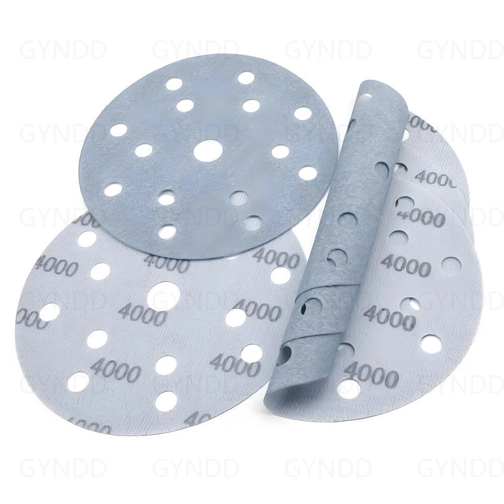 150mm Sanding Discs 6/9/15/17 Hole Sandpaper 600-5000 Grit Orbital Sander Pads