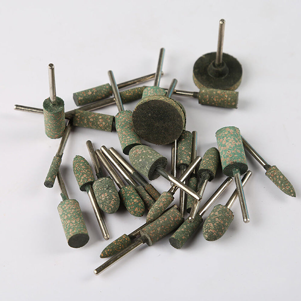 Rubber Grinding Head 2.35/3mm Shank Bullet/cylindrical/T Type Grinding Buffing Wheel Polishing Burr Metal Wood Jade Stone