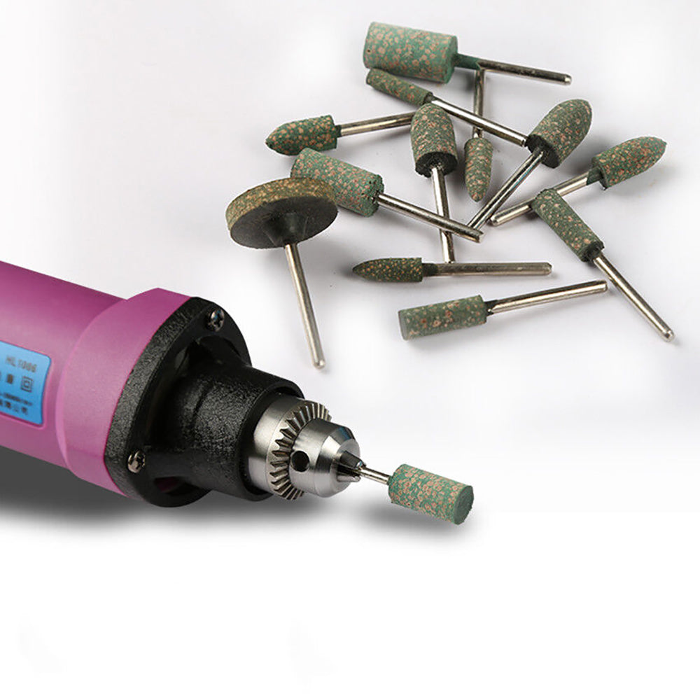 Rubber Grinding Head 2.35/3mm Shank Bullet/cylindrical/T Type Grinding Buffing Wheel Polishing Burr Metal Wood Jade Stone