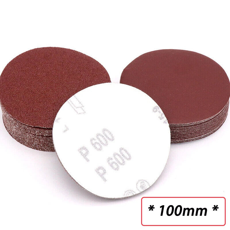 100mm Sanding Discs Pads Sandpaper 4 inch Orbital Hook and Loop Grit 60-1000