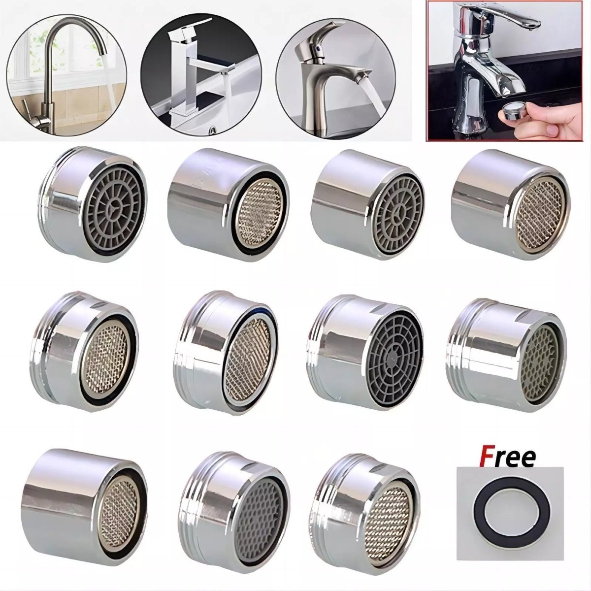 Faucet Aerator Male Threads Aerator Faucet Filter with Gasket for Kitchen Bathroom - HomeDIYer