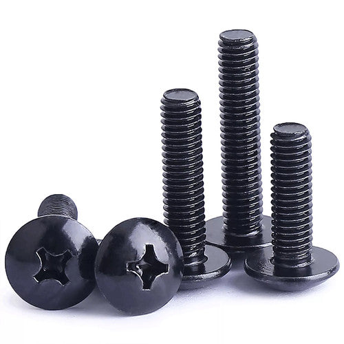 M3 M4 M5 M6 Truss Head Phillips Machine Screws – Carbon Steel, Zinc or Nickel Plated, Fully Threaded
