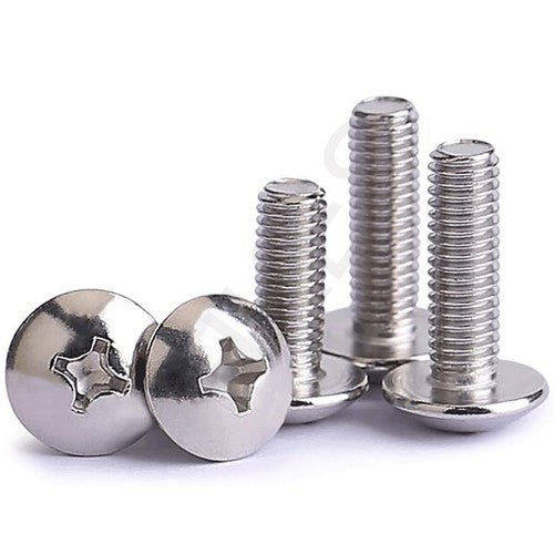 M3 M4 M5 M6 Truss Head Phillips Machine Screws – Carbon Steel, Zinc or Nickel Plated, Fully Threaded