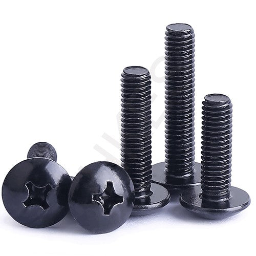 M3 M4 M5 M6 Truss Head Phillips Machine Screws – Carbon Steel, Zinc or Nickel Plated, Fully Threaded