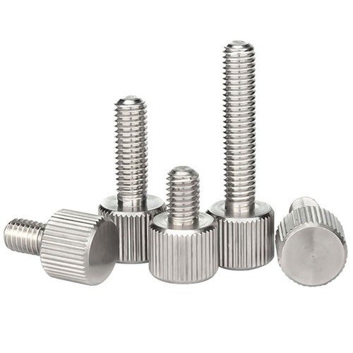 M3–M10 White Knurled Thumb Screws – High Type Steps, Aluminum + A2 Stainless Steel Bolts - HomeDIYer