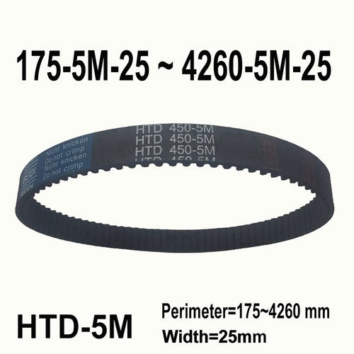 HTD 5M Timing Belt — 5mm Pitch Rubber Closed Loop Synchronous Belt, Width 10/30/35/40mm